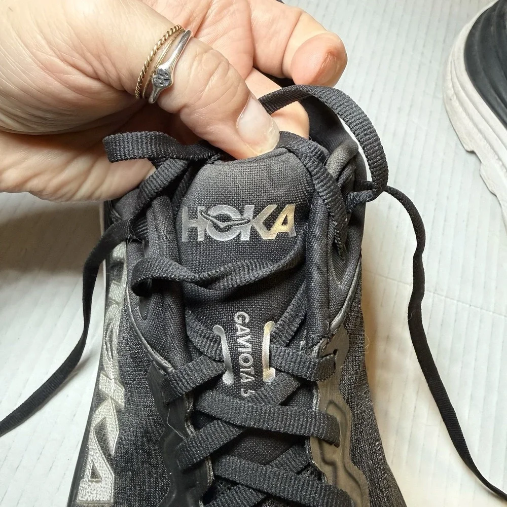 HOKA ONE ONE GAVIOTA 5 Black Running Shoes Sneakers Men's Sz 12.5 EE